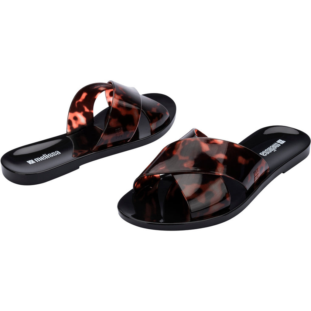 Melissa Melissa Essential Cross Slide AD SLIDE BU397 BLACK/TORTOISE