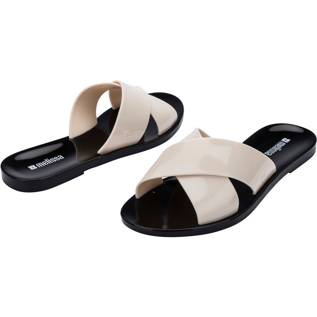 Melissa Melissa Essential Cross Slide AD SLIDE BU401 BLACK/BEIGE