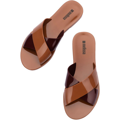 Melissa Melissa Essential Cross Slide AD SLIDE BU403 BROWN/BURGUNDY