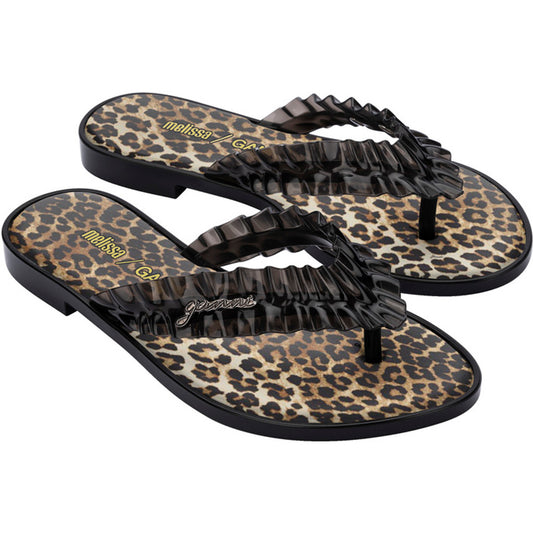 GANNI Melissa Flip Flop Slim x Ganni AD  BX380 BLACK