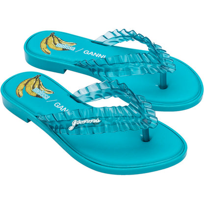 GANNI Melissa Flip Flop Slim x Ganni AD  BX385 BLUE