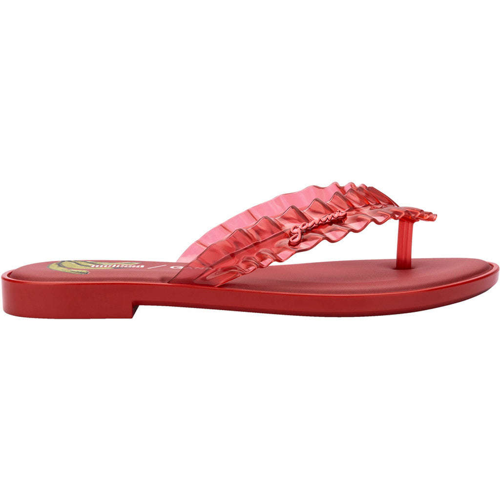 GANNI Melissa Flip Flop Slim x Ganni AD  BX386 RED