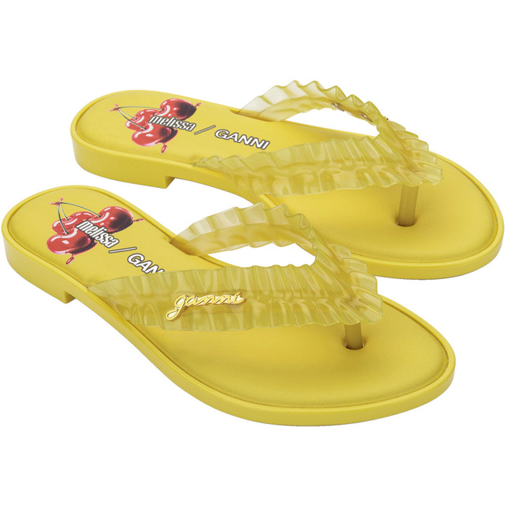 GANNI Melissa Flip Flop Slim x Ganni AD  BX387 YELLOW