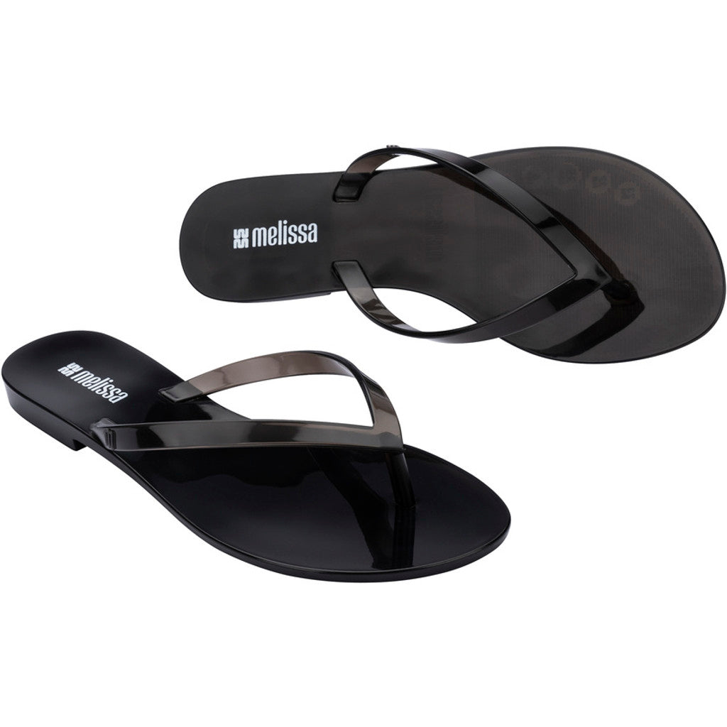 Melissa Melissa Harmonic Jelly Ad FLIP FLOP BX984 CLEAR BLACK