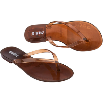 Melissa Melissa Harmonic Jelly Ad FLIP FLOP BX985 CLEAR BROWN