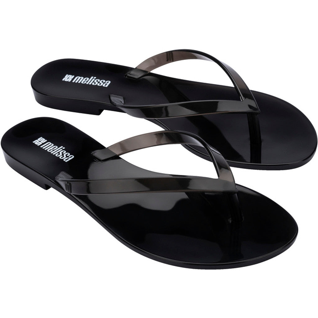 Melissa Melissa Harmonic Jelly Ad FLIP FLOP BX984 CLEAR BLACK