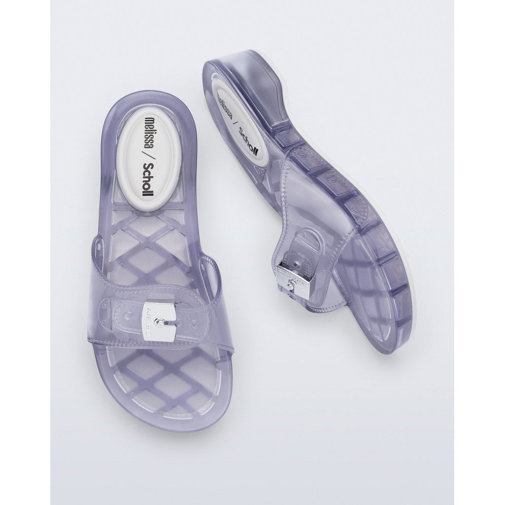 Melissa Melissa Pescura Heel x Scholl Ad SLIDE BS445 CLEAR