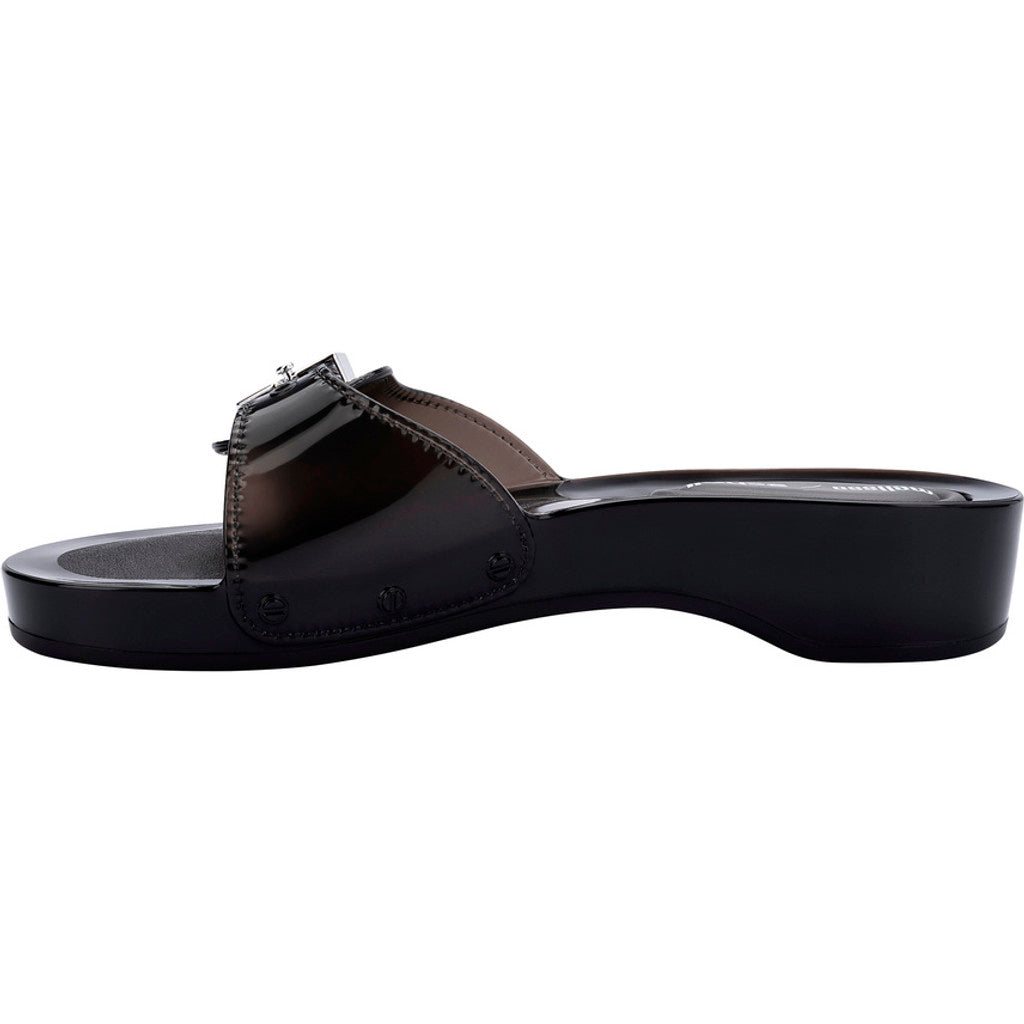 Melissa Melissa Pescura Heel x Scholl Ad SLIDE BS448 CLEAR BLACK