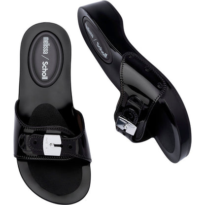 Melissa Melissa Pescura Heel x Scholl Ad SLIDE BS448 CLEAR BLACK