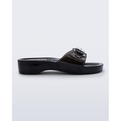 Melissa Melissa Pescura Heel x Scholl Ad SLIDE BS448 CLEAR BLACK