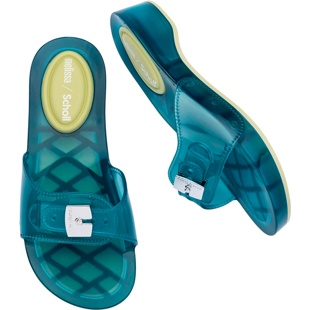 Melissa Melissa Pescura Heel x Scholl Ad SLIDE BS451 TRANSPARENT BLUE