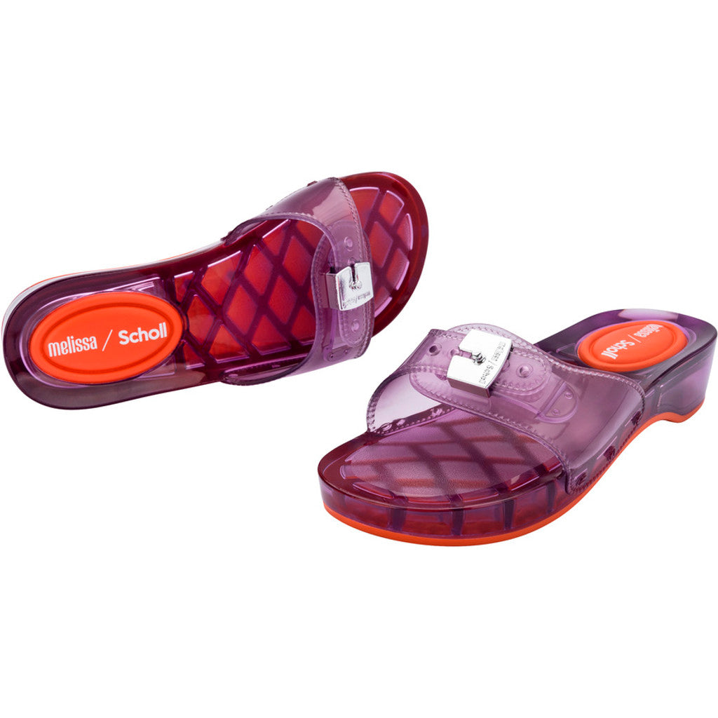 Melissa Melissa Pescura Heel x Scholl Ad SLIDE BS452 CLEAR LILAC
