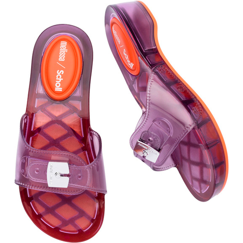 Melissa Melissa Pescura Heel x Scholl Ad SLIDE BS452 CLEAR LILAC