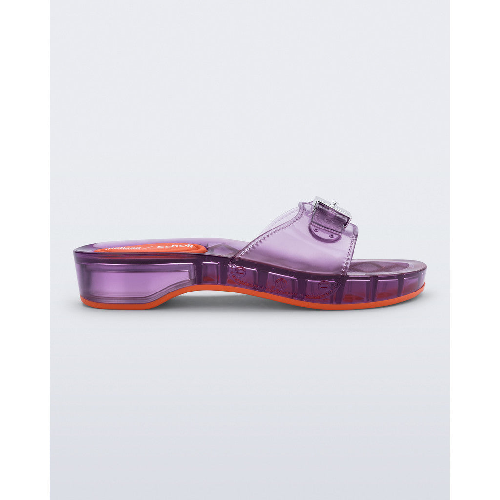 Melissa Melissa Pescura Heel x Scholl Ad SLIDE BS452 CLEAR LILAC