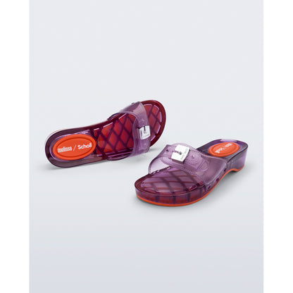 Melissa Melissa Pescura Heel x Scholl Ad SLIDE BS452 CLEAR LILAC