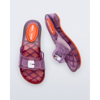 Melissa Melissa Pescura Heel x Scholl Ad SLIDE BS452 CLEAR LILAC