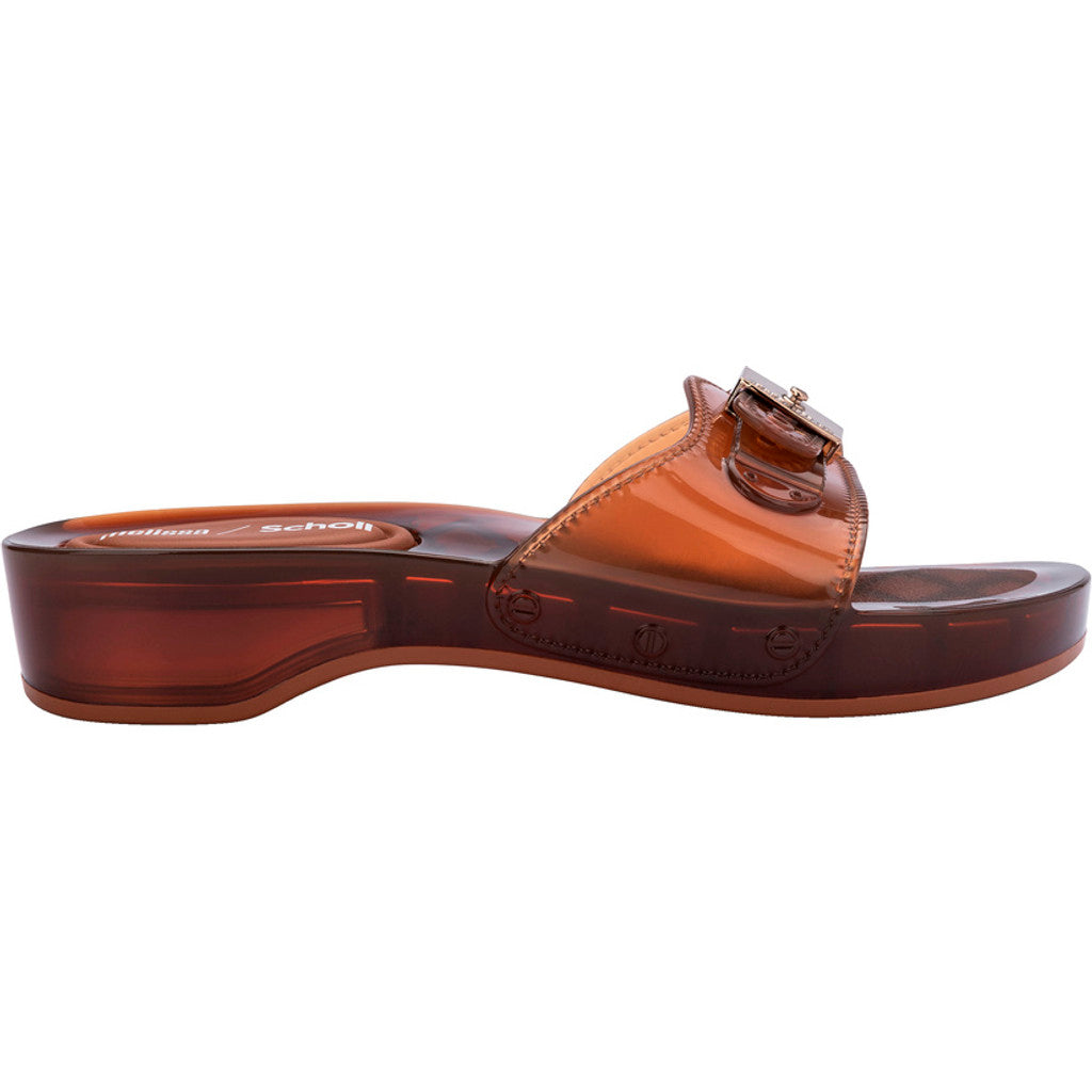 Melissa Melissa Pescura Heel x Scholl Ad SLIDE BU839 CLEAR BROWN