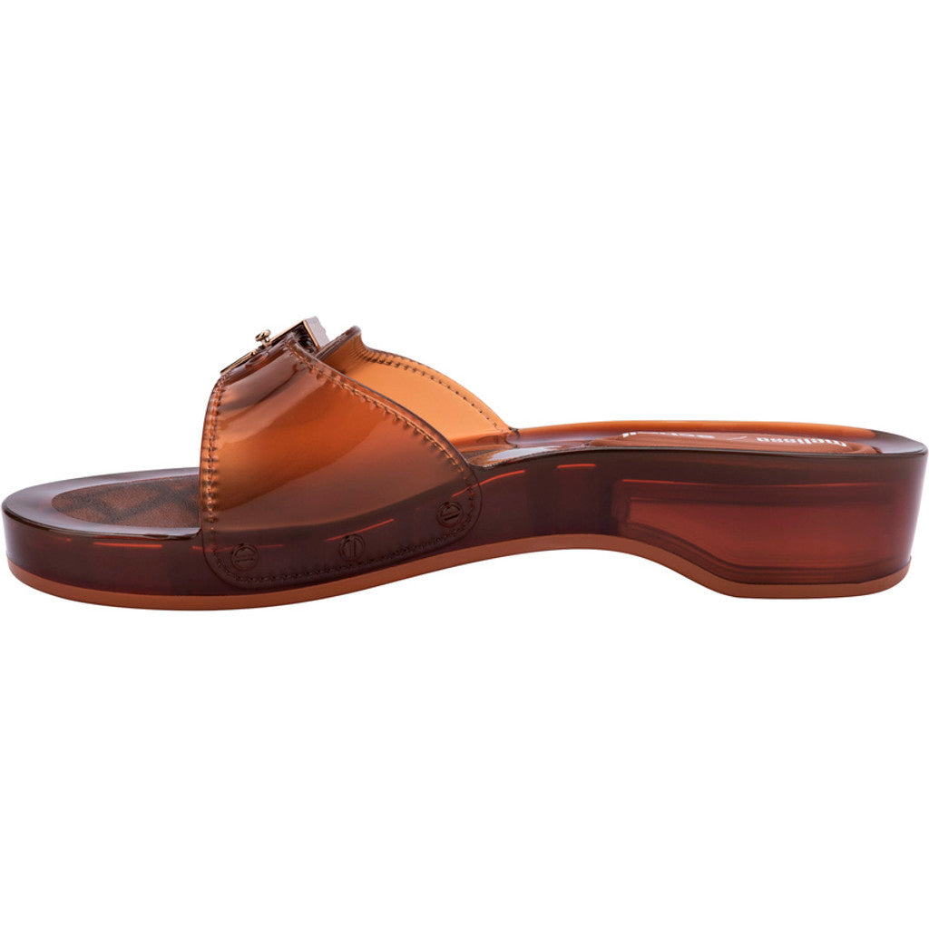 Melissa Melissa Pescura Heel x Scholl Ad SLIDE BU839 CLEAR BROWN