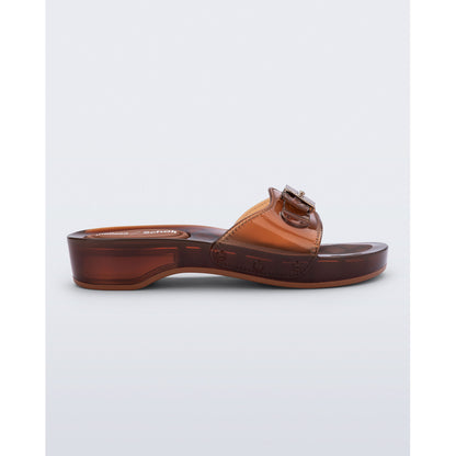 Melissa Melissa Pescura Heel x Scholl Ad SLIDE BU839 CLEAR BROWN