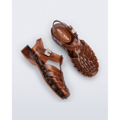Melissa Melissa Possession Pescura x Scholl Ad SANDAL BU839 CLEAR BROWN