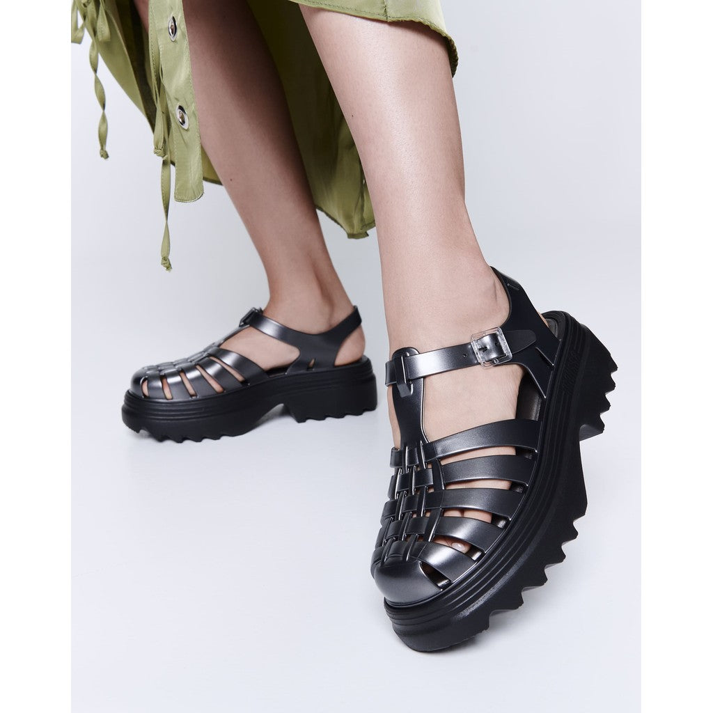 Melissa Melissa Possession Platform II AD SANDAL AX291 BLACK/SILVER