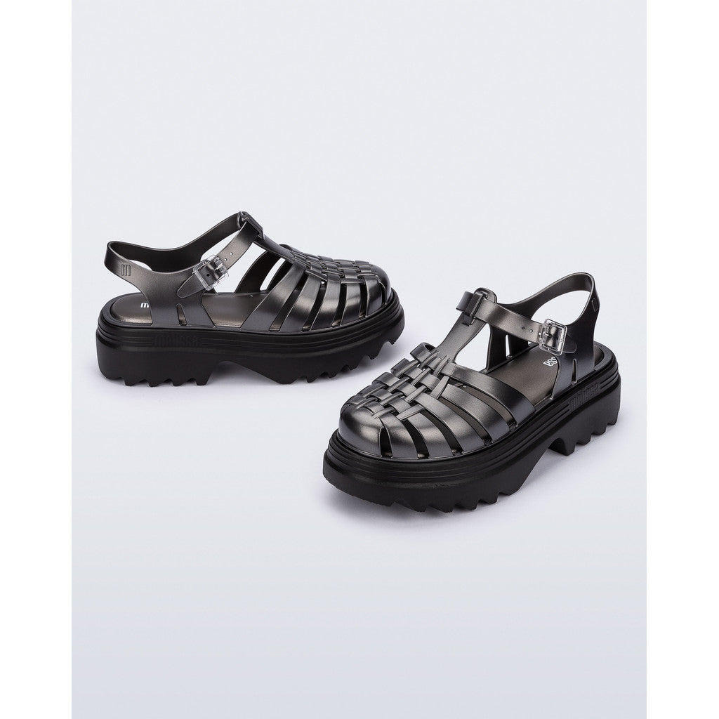 Melissa Melissa Possession Platform II AD SANDAL AX291 BLACK/SILVER