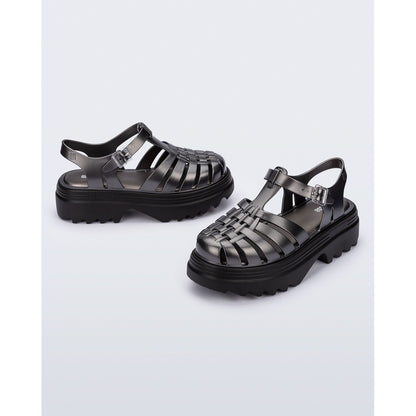 Melissa Melissa Possession Platform II AD SANDAL AX291 BLACK/SILVER