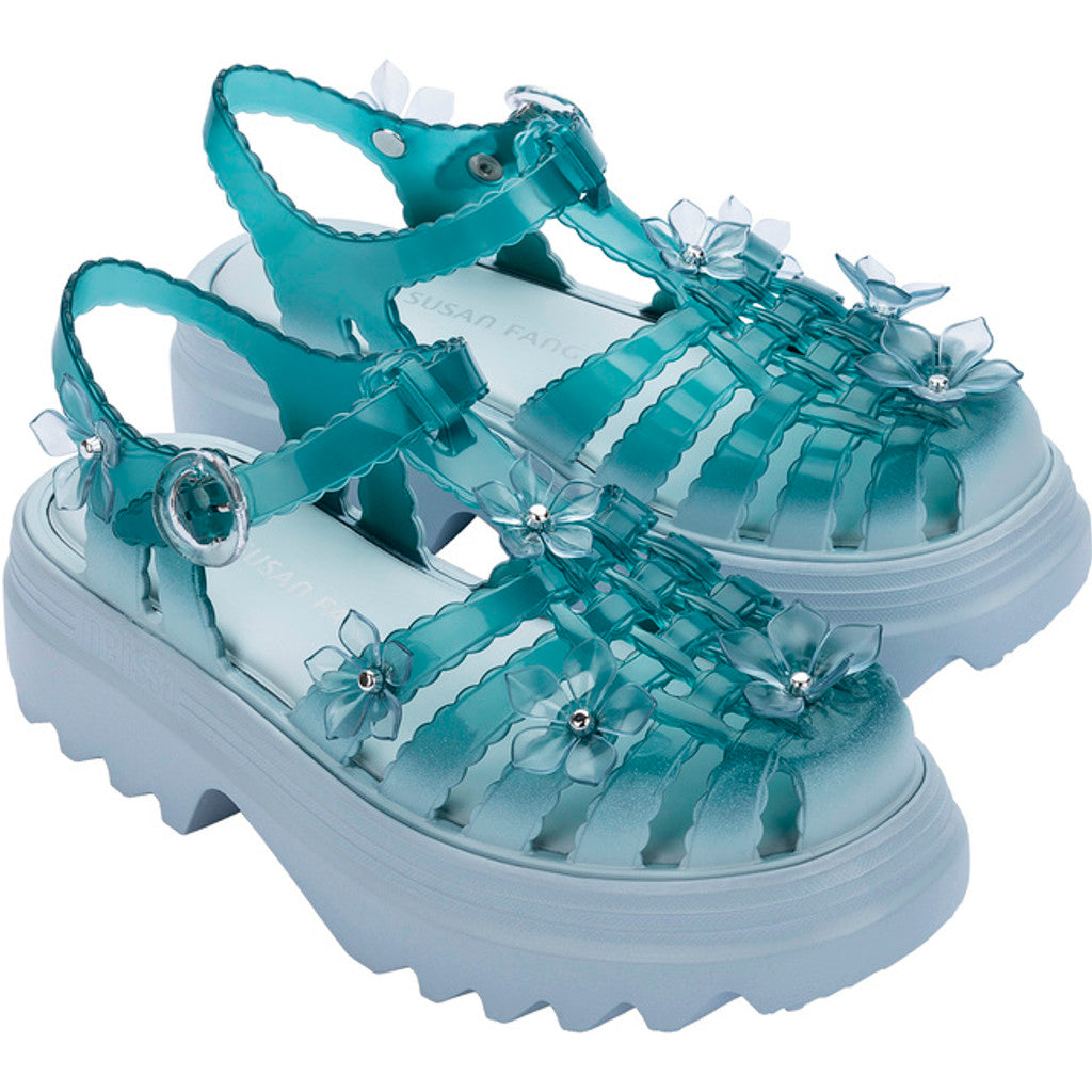 Melissa Melissa Possession Platform Sakura x Susan Fang Ad. PLATFORM BU733 BLUE/TRANSPARENT GREEN