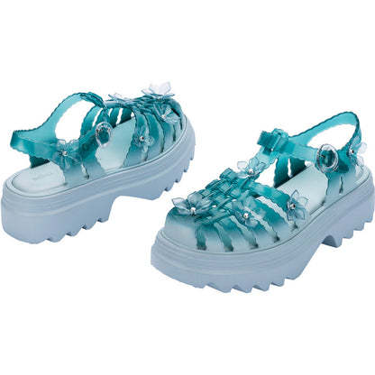 Melissa Melissa Possession Platform Sakura x Susan Fang Ad. PLATFORM BU733 BLUE/TRANSPARENT GREEN