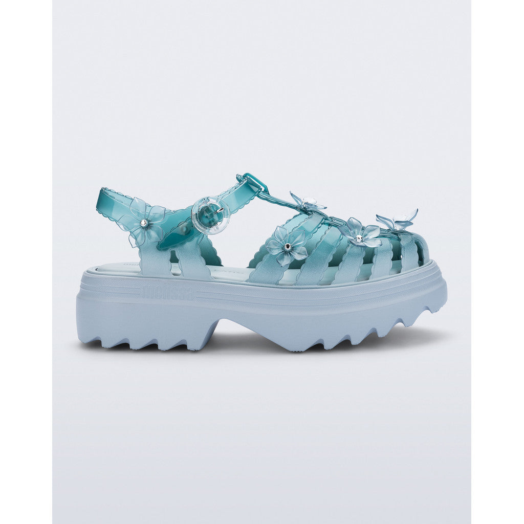 Melissa Melissa Possession Platform Sakura x Susan Fang Ad. PLATFORM BU733 BLUE/TRANSPARENT GREEN