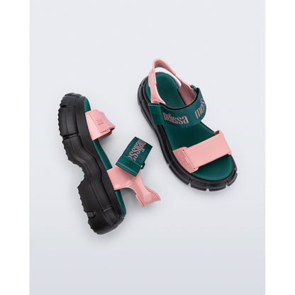 Melissa Melissa Pulse AD SANDAL BK883 BLACK/PINK/GREEN