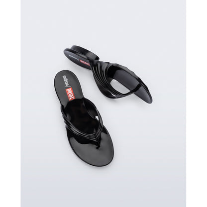 Diesel Melissa Quantum Thong x Diesel AD FLIP FLOP BP733 BLACK