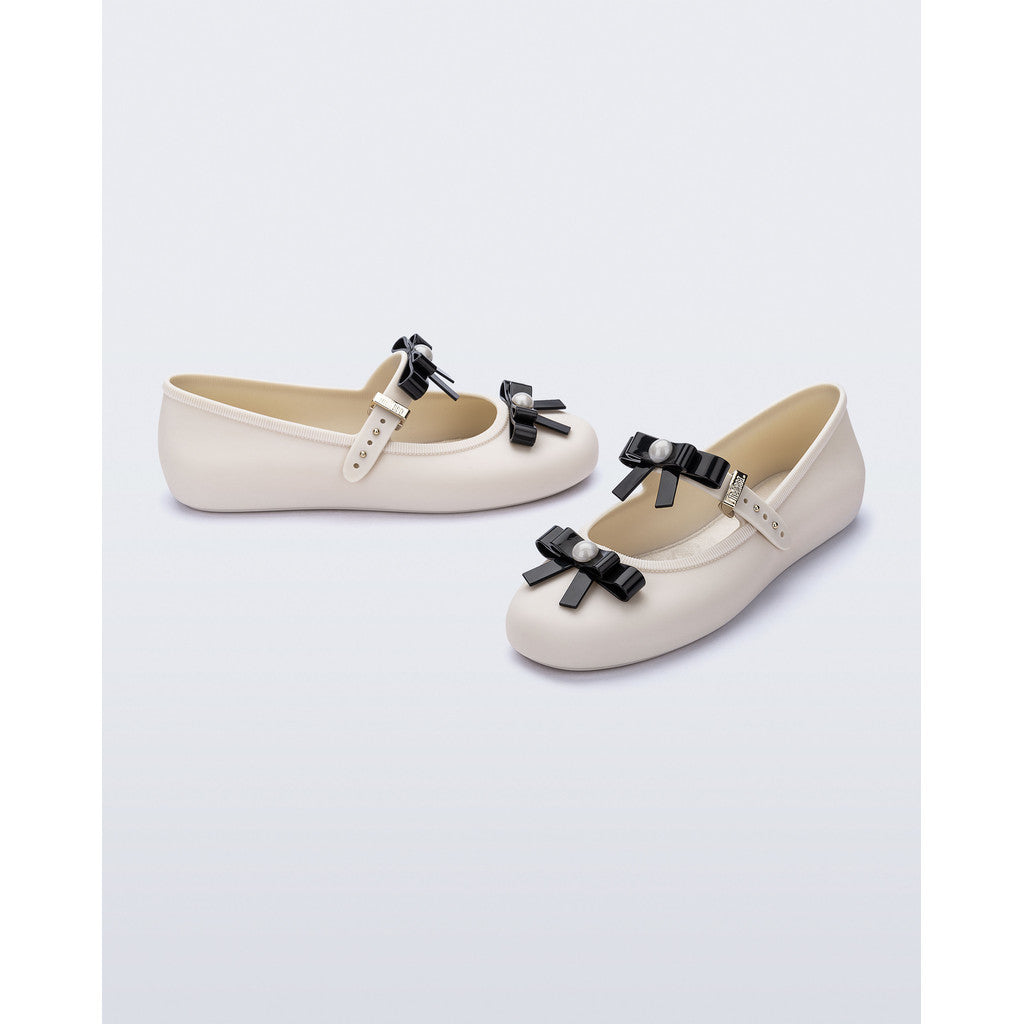 Melissa Melissa Soft Ballerina Bow AD SANDAL BE620 BEIGE/BLACK