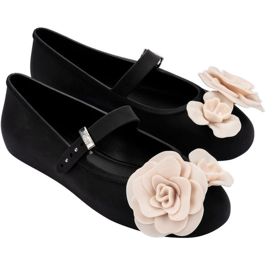 Melissa Melissa Soft Ballerina Petals Ad BALLERINA BO955 BLACK/BEIGE