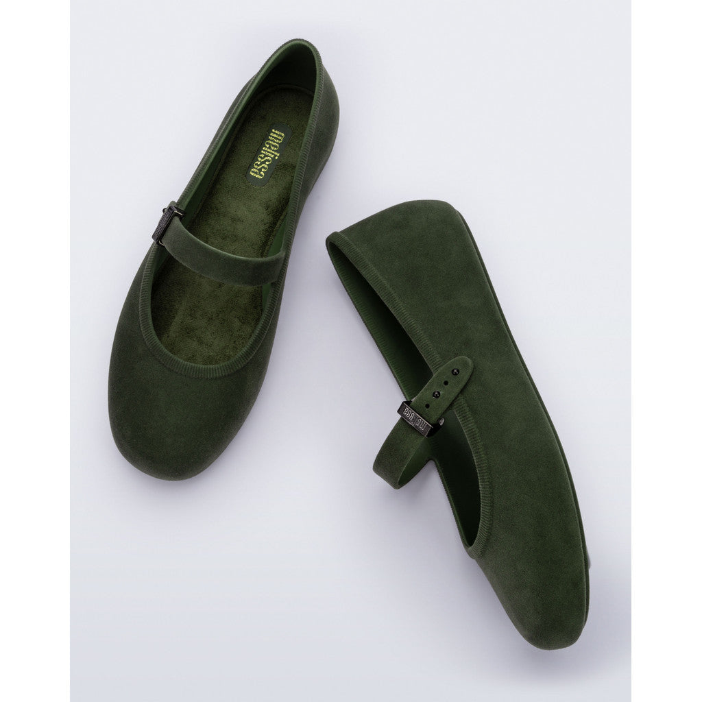 Melissa Melissa Soft Ballerina Velvet AD BALLERINA BB051 GREEN