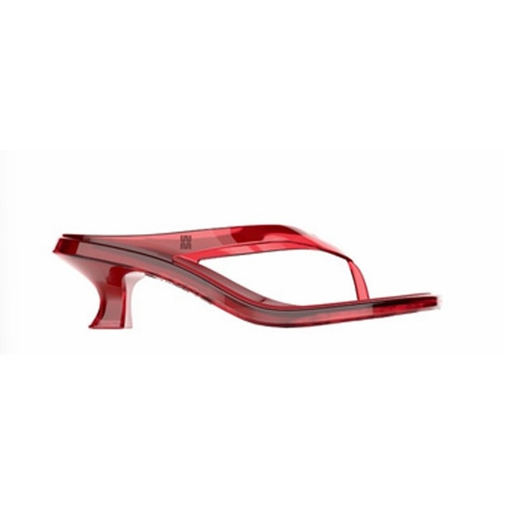 Melissa Melissa Thong Kitten Heel Ad HEEL BZ125 TRANSPARENT RED