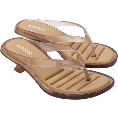 Melissa Melissa Thong Kitten Heel Ad HEEL BZ124 CLEAR BEIGE