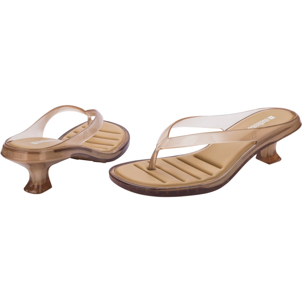 Melissa Melissa Thong Kitten Heel Ad HEEL BZ124 CLEAR BEIGE