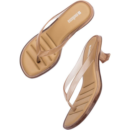 Melissa Melissa Thong Kitten Heel Ad HEEL BZ124 CLEAR BEIGE