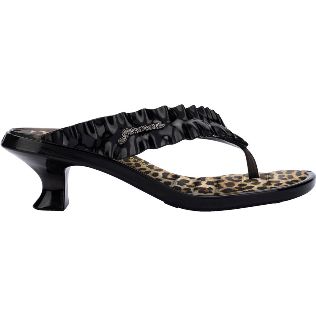 GANNI Melissa Thong Kitten Heel x Ganni AD  BX375 BLACK