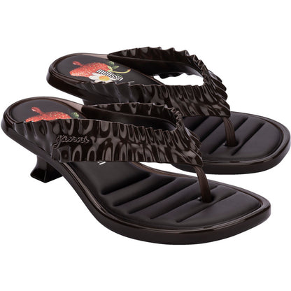 GANNI Melissa Thong Kitten Heel x Ganni AD  BX379 BROWN