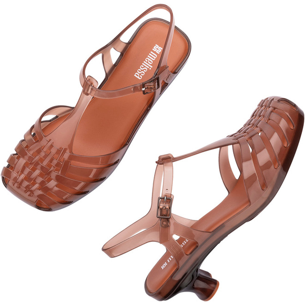 Melissa Melissa Vixen Kitten Heel Ad HEEL BU529 CLEAR BROWN