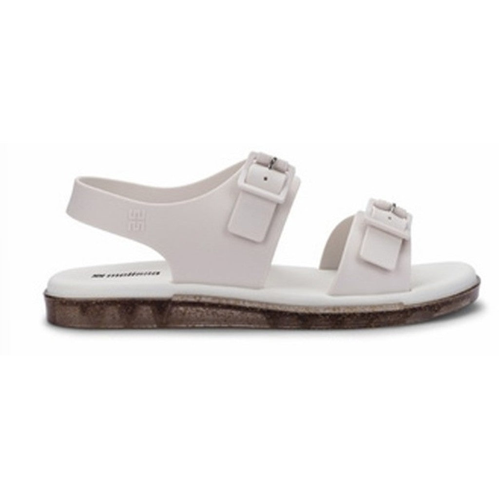 Melissa Melissa Walk Saldal AD SANDAL BQ612 BEIGE RICE HUSK/WHITE