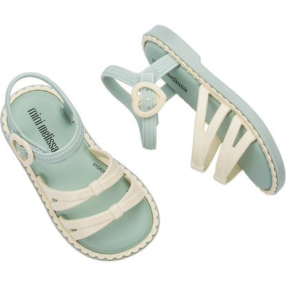 Mini Melissa Mini Melissa Aurora Bb SANDAL BU793 GREEN/BEIGE