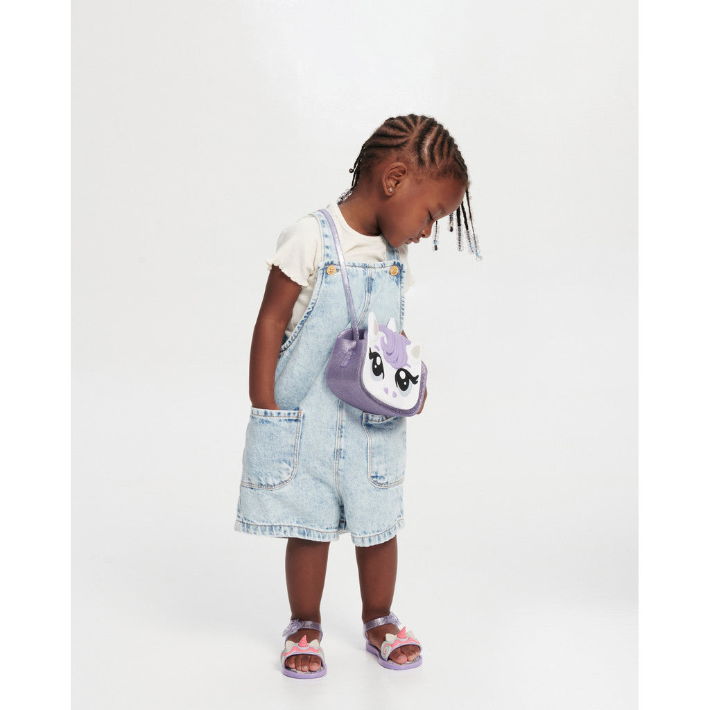 Mini Melissa Mini Melissa Dreamy Uni Bag BAGS BP580 PURPLE GLITTER/WHITE