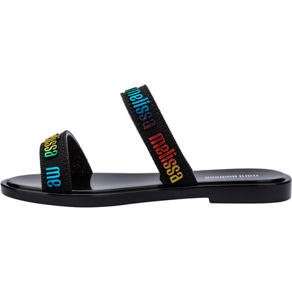 Mini Melissa Mini Melissa Duo M Lover Slide INF  BV197 BLACK/MULTICOLOR