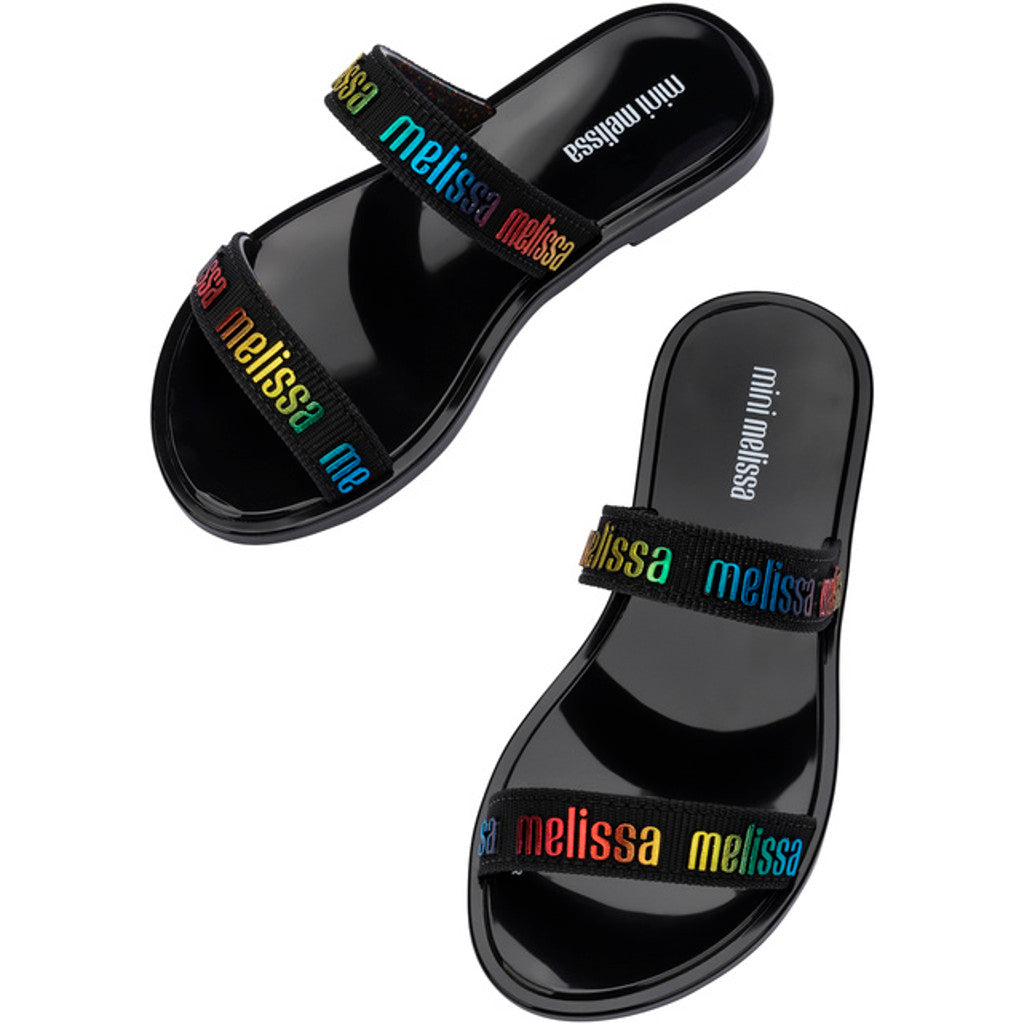 Mini Melissa Mini Melissa Duo M Lover Slide INF  BV197 BLACK/MULTICOLOR