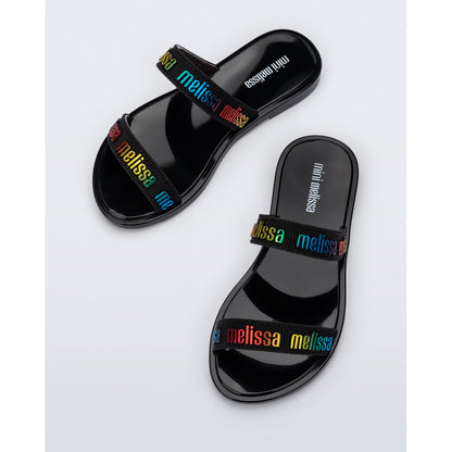 Mini Melissa Mini Melissa Duo M Lover Slide INF  BV197 BLACK/MULTICOLOR