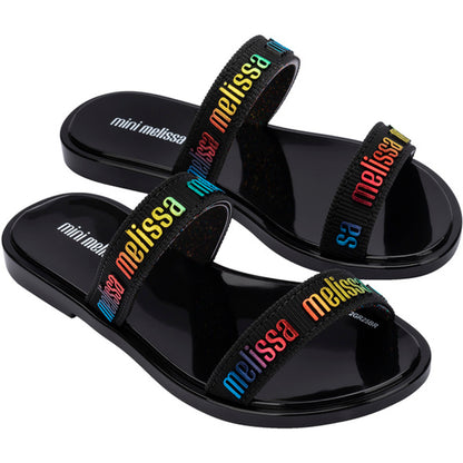 Mini Melissa Mini Melissa Duo M Lover Slide INF  BV197 BLACK/MULTICOLOR