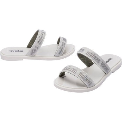 Mini Melissa Mini Melissa Duo M Lover Slide INF  BV198 WHITE/SILVER